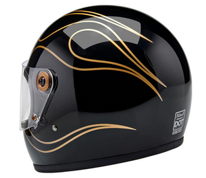 Gringo S ECE Helmet Gloss Black Flames