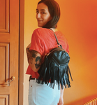 Mini Backpack Black - Silver Hardware