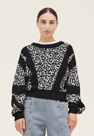 Jacquard Sweater Black