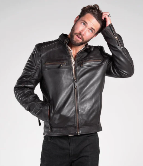 Wakefield Motorcycle Jacket Chocolate