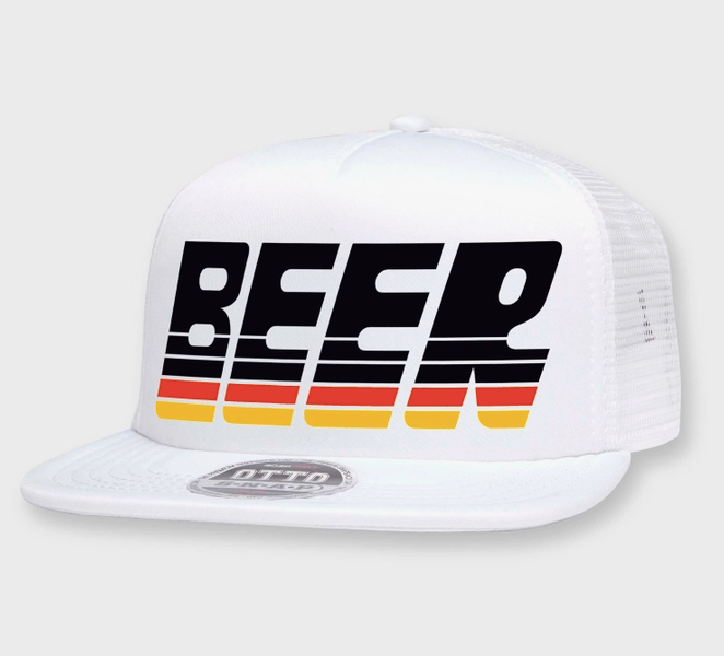 Aggressive Beer Hat White