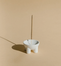 Cone and Stick Incense Holder White