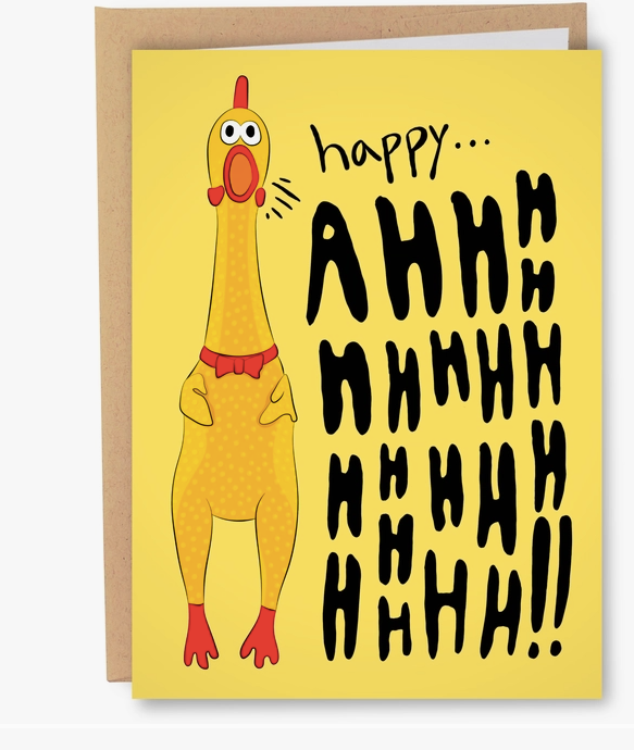Screaming Chicken Card