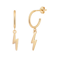 Lightning Bolt Hoop Earrings