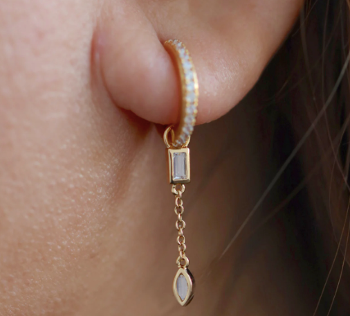 Charm Baguette Marquise Gold