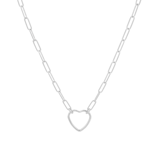 Fall In Love Dainty Necklace Silver