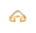 Chevron CZ Ear Cuff Gold