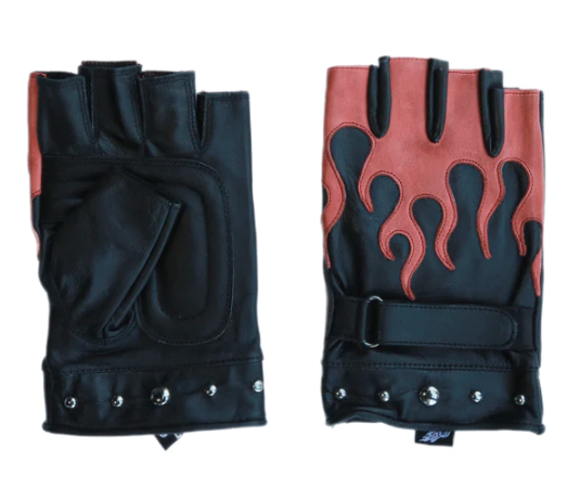 Flame Fingerless Gloves