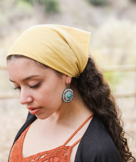 Linen Headscarf Mustard