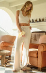 Soft Brushed Hacci Lounge Tank and Pants Set Beige