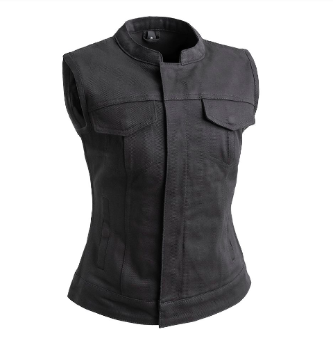 Lexy Twill Vest Black