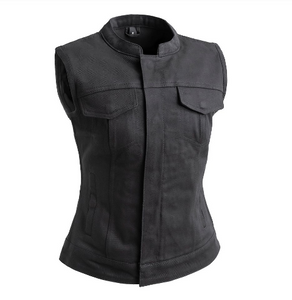 Lexy Twill Vest Black