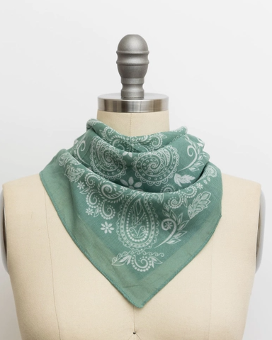 Paisley Floral Bandana Sage