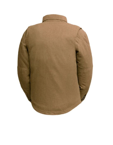 Recycled Canvas Moto Shirt Tan