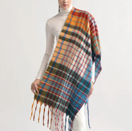Rainbow Plaid Scarf – Tarnish