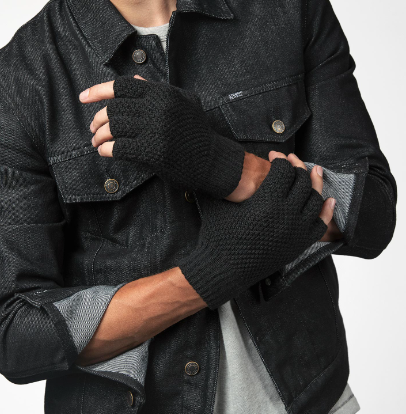 Rollers Fingerless Knit Gloves Men's