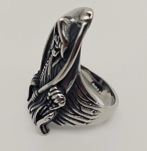 Large Reaper Biker Ring