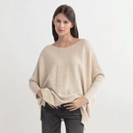 Dolman Poncho Sweater Beige