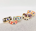 Enamel Evil Eye Ring