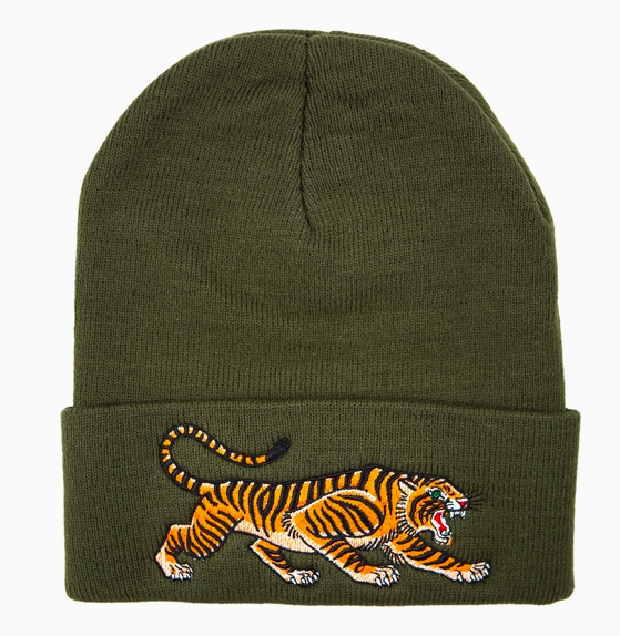 Tiger Beanie Olive