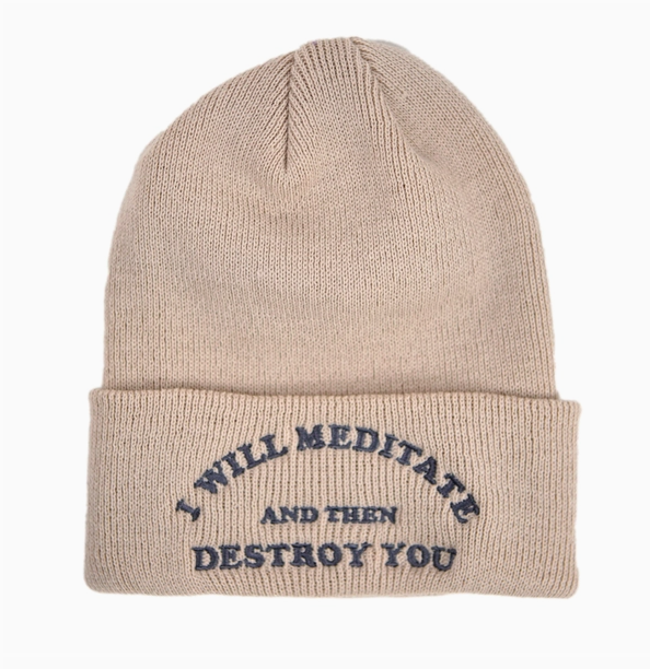 Meditate and Destroy Beanie Bone