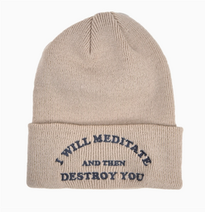 Meditate and Destroy Beanie Bone