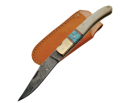 Bone Folder Turquoise w/ Leather Sheath