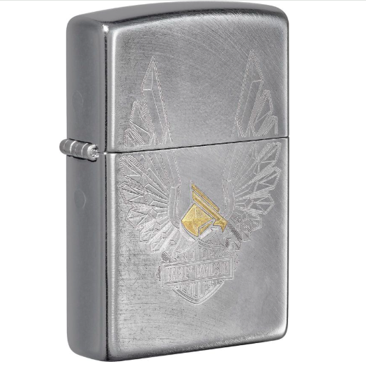 Zippo Lighter Harley Eagle Silver