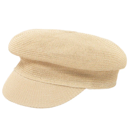 Straw Cabbie Hat Natural
