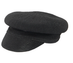 Straw Cabbie Hat Black