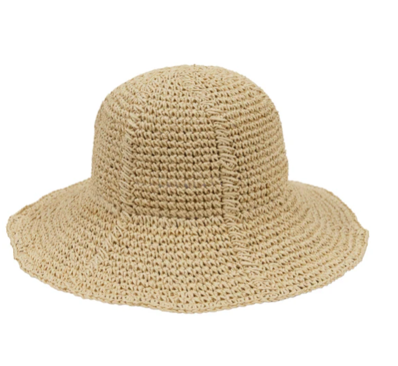 Floppy Straw Bucket Hat Natural