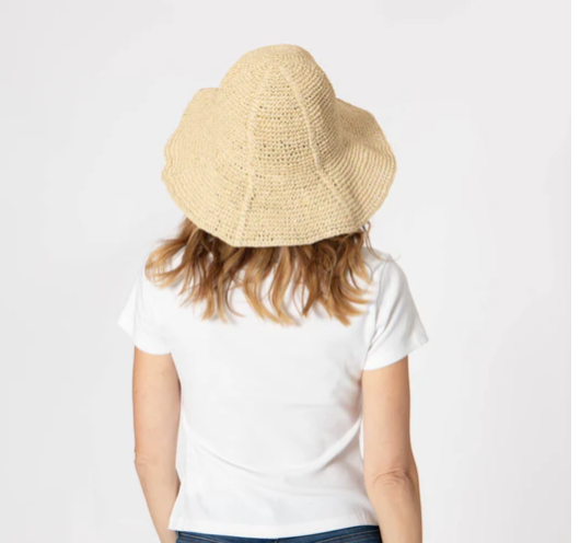 Floppy Straw Bucket Hat Natural