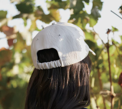 Faux Leather Ball Cap Ivory