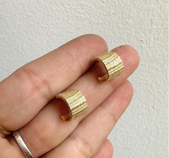 Etched Cuff Earrings