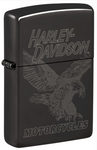 Zippo Lighter Harley Silver Etch Eagle