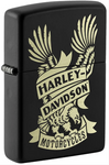 Zippo Lighter Harley Gold Etch