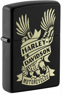 Zippo Lighter Harley Gold Etch