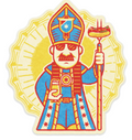 Chicago Style Pope Sticker