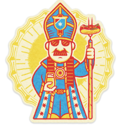 Chicago Style Pope Sticker