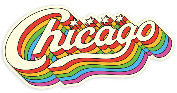 Chicago Script Sticker