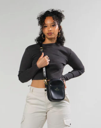 Vertical Sling Bag Black