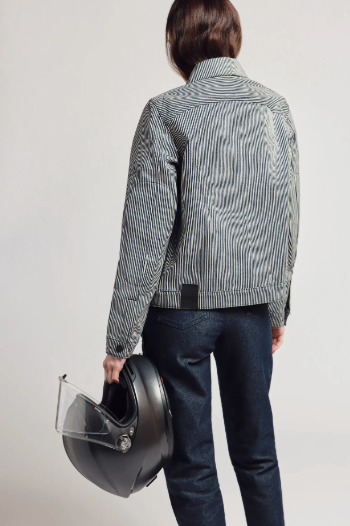 The District Motorcycle Jacket Hickory Stripe