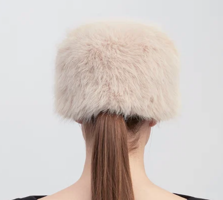 Russian Faux Fur Hat Beige