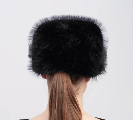 Russian Faux Fur Hat Black