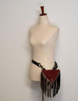 On The Road Hip Bag Garnet / Rose Gold Python