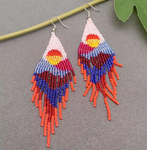 Seed Bead Earrings Bohemian Sunset