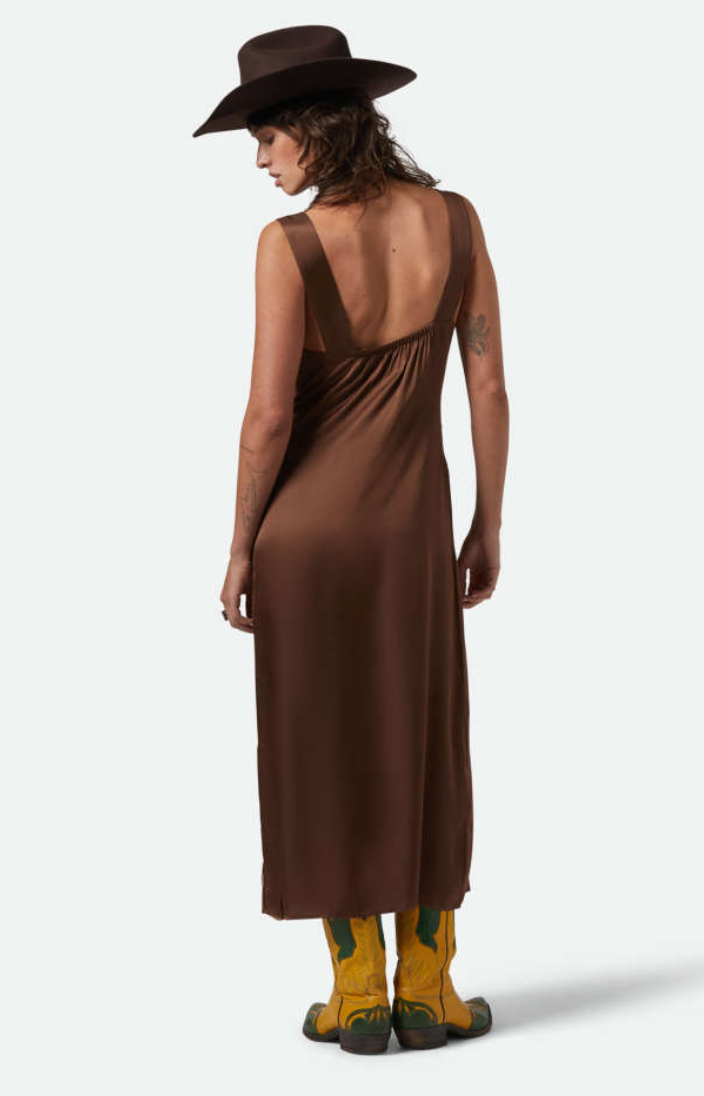 Ridge Slip Dress Brown