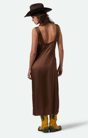 Ridge Slip Dress Brown
