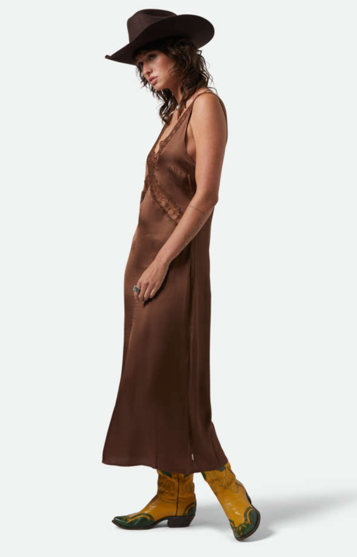 Ridge Slip Dress Brown