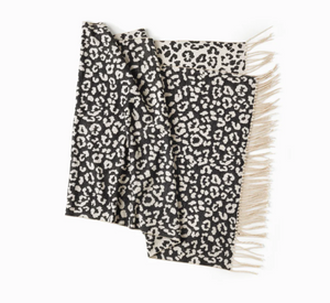 Soft Reversible Leopard Scarf